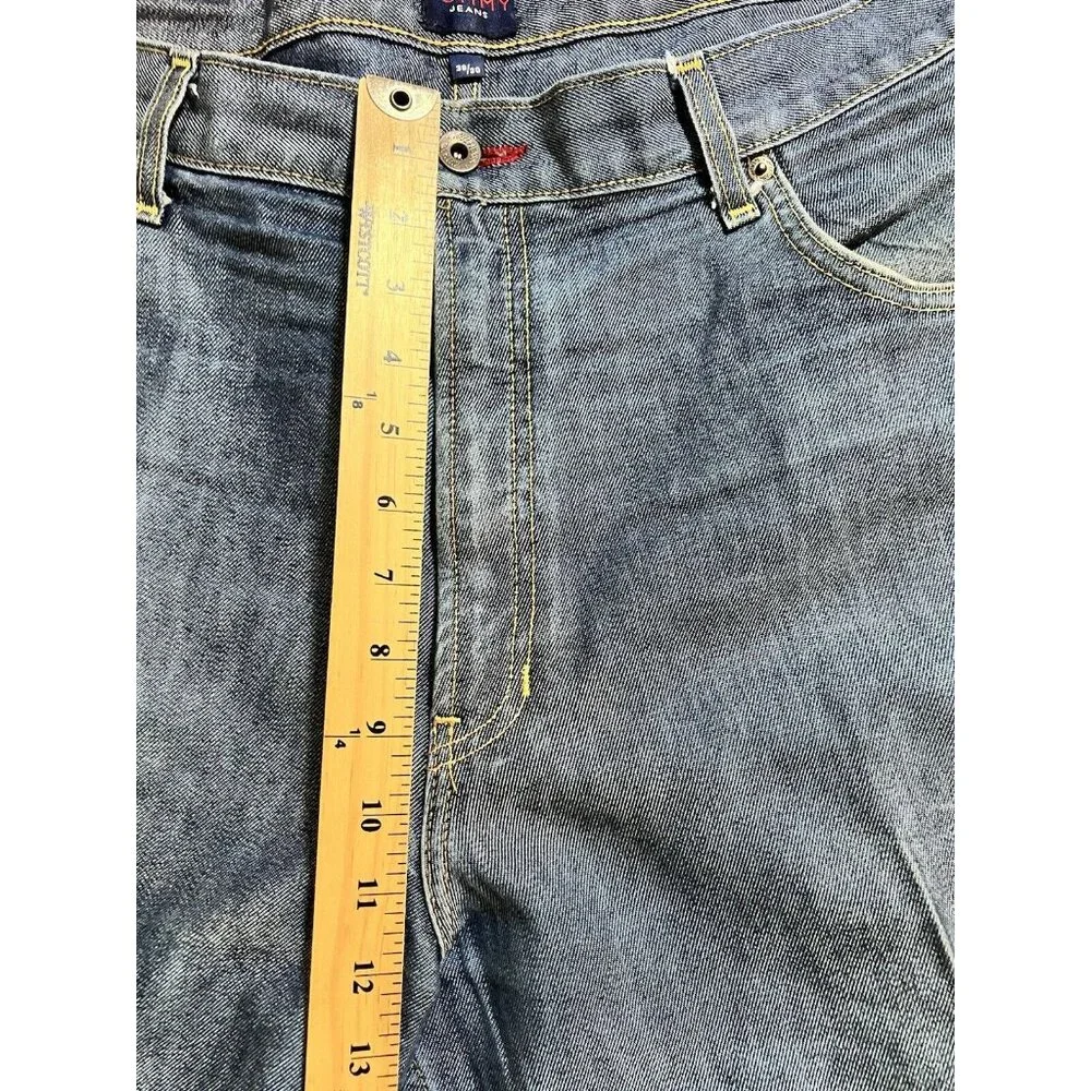 Vintage Tommy Hilfiger Jeans 38x30 Blue Denim‎ Pocketed Wide Leg Baggy Y2K
